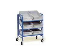 Chariot Porte-bacs à Supports Inclinables Avec Bacs - MANUEST - 8MBPVT23D4N505