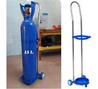 Chariot porte-bouteilles en acier inoxydable avec support à bouteilles roulant adapté aux écoles(15L-37.4 inch Hight)