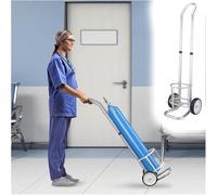 Chariot porte-bouteilles en alliage d'aluminium, support for réservoirs de 2/4/6/8/10/15 L avec 2 roulettes,(Diameter 4.9 inch)