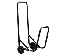 Chariot pour bûches de bois en métal sur roues