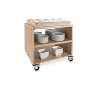 Chariot Porte-Couverts en Bois - Plusieurs Couleurs - Pujadas - BeigeDM laquée doublé mélamine G