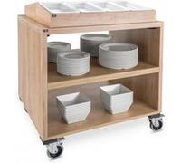 Chariot Porte-Couverts en Bois - Plusieurs Couleurs - Pujadas - BeigeDM laquée doublé mélamine G