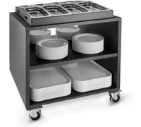 Chariot Porte-Couverts en Bois - Plusieurs Couleurs - Pujadas - GrisDM laquée doublé mélamine