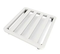Chariot Porte-Plante à roulettes, Support de Plantes Carré en Métal Robuste avec Roues Universelles Verrouillables à 360°, Plateau Mobile pour Pots de Fleurs Intérieur et Extérieur(White,20x30cm)