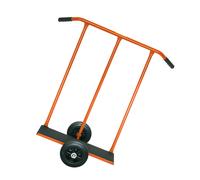 Chariot Porte-Plaques 2 Roues - Charge 450 kg - Transport Plaques de Plâtre, Panneaux Bois - Base Caoutchouc Anti-Rayures - Conforme CE