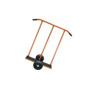 Chariot Porte-Plaques 2 Roues - Charge 450 kg - Transport Plaques de Plâtre, Panneaux Bois - Base Caoutchouc Anti-Rayures - Conforme CE