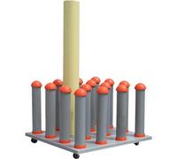 Chariot Porte-Rouleau De Vinyle, Support De Vinyle en Métal, Support De Stockage De Rouleaux De Médias Mobiles avec Roues, Support De Film, Chevalet, Porte-Rouleau, Multi-Colored, 56 x 56 m