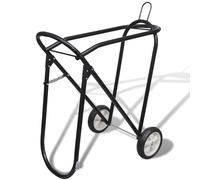 Chariot porte selle pliable métal avec roues Chariot de transport vidaXL