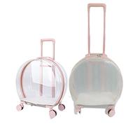 Chariot pour animal domestique chat chien château mobile étanche valise universelle sac fourre-tout transparent (taille : 50 cm x 45 cm x 25 cm)