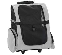 Chariot Pour Animaux De Compagnie Vidaxl 3 En 1 Gris 48 X 32 X 57 Cm Tissu Oxford