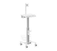 Chariot pour appareils médicaux avec support moniteur 17"-27", hauteur réglable 80-120 cm