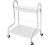Chariot pour bain de pieds, structure durable, mobilité facile, BLANC