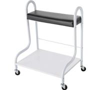 Chariot pour bain de pieds, structure durable, mobilité facile, noir