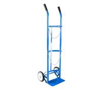 Chariot pour bouteille d'oxygène, diable de transport robuste pour bouteille de gaz de 40-50L, support à roulettes avec chaîne de sécurité réglable - Usage médical et professionnel