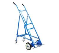 Chariot pour bouteille d'oxygène, diable de transport robuste pour bouteille de gaz de 40-50L, support à roulettes avec chaîne de sécurité réglable - Usage médical et professionnel