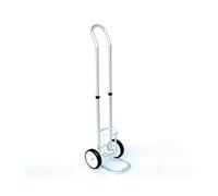 Chariot pour Bouteille d'Oxygène sur Roues - Transporteur Roulant Portable pour Bombonnes Médicales O2, Azote, Support de Stockage Réglable pour Gaz à Domicile, Clinique & Camping-Car