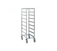 Chariot pour casiers à vaisselle 8 niveaux Tournus - Inox