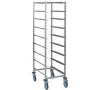 Chariot pour casiers à vaisselle 8 niveaux Tournus - Inox