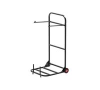 Chariot Pour Chaises Pliantes Métal à Pousser Avec Roues Pour 10 Chaises Noir Mat