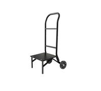 VEVOR Chariot de Chaise Pliante, Capacité de Charge 68 kg, Support Robuste pour Empiler 10 Chaises, Organiseur de Rangement Multifonction Métal à Pousser avec Roulettes, pour Salle à Manger, Noir Mat