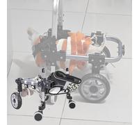 Chariot pour Chien Chariot à 4 Roues pour Chiens de Petite, Moyenne et Grande Taille, Aide à la Mobilité avec Support Complet pour Les Pattes des Chiens Handicapés, Tapis de Course Léger pour Animaux(
