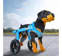 Chariot pour Chien Chariot pour Chien Réglable avec Bandes Réfléchissantes, Aide à la Mobilité des Chiens Pour Les Pattes Arrière Blessées, Poussette Légère pour Animaux de Compagnie avec 2 Roues(S)
