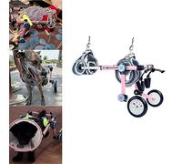 Chariot pour chien/fauteuil roulant avec harnais, chariots pour animaux de compagnie à support complet de taille moyenne et petite, fauteuil roulant réglable à 2 roues pour la rééducation de