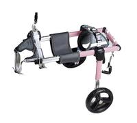 Chariot pour Chien, Fauteuil Roulant pour Chien, Remorque velo Chien, Fauteuil Roulant pour Pattes Arrière, Déambulateur Assisté(Pink,XXL)