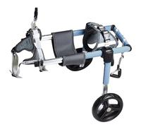Chariot pour Chien, Fauteuil Roulant pour Chien, Remorque velo Chien, Fauteuil Roulant pour Pattes Arrière, Déambulateur Assisté(Blue,XS)