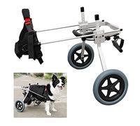 Chariot pour chien handicapé - Voiture de marche assistée pour rééducation des pattes arrière - Aluminium léger - 2 roues réglables - Fauteuil roulant pour chien de taille moyenne
