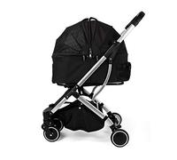Chariot pour chien Poussette pour animaux de compagnie Poussette pour chien pour chiens de taille moyenne Poussettes pour chats pliables de qualité supérieure à 4 roues avec transporteur amovible Si