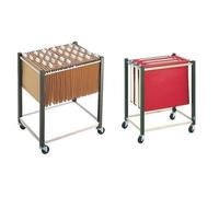 Chariot pour dossiers suspendus A4/A3, marron, 4 r