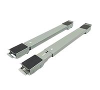 Chariot pour machine à laver à roulettes, chariot de machine à laver à roulettes, chariot de meubles à roulettes, acier - profondeur réglable de 40 cm à 75 cm, 2 rouleaux par côté, capacité de charge