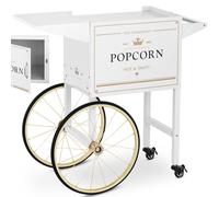 Chariot pour machine à pop-corn avec meuble rétro 51 x 37 cm - blanc et or