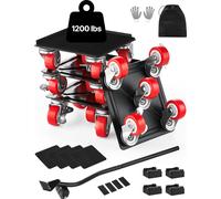Chariot pour meubles VEVOR, max. 544 kg, meuble pour charges lourdes avec 5 roues pivotantes à 360°, roulettes pour meubles, kit d'outils de levage et de poussée pour appareils ménagers