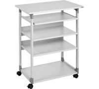 Chariot pour ordinateur Durable 372010 Plage daltitude: 950 à 1150 mm (L x l x H) 500 x 750 x 950 mm gris réglable en hauteur, à roulettes