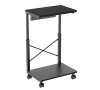 Chariot pour Ordinateur Roulettes Table d'ordinateur Réglable Noir 80kg
