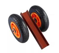 Chariot pour Panneaux D'une Capacité de Charge de 440 Lb/200 kg, Chariot Robuste pour Plaques de Plâtre Équipé de 2 Roues en Caoutchouc, Adapté À la Pierre, Au Contreplaqué, Aux Portes(6in wheels)