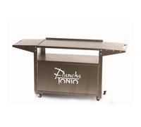 Chariot pour plancha 2 ou 3 feux - Tout INOX - CHI005