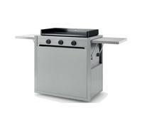 Forge Adour Chariot fermé plancha CHMIF75 Inox – 2 tablettes Push-to-open, 4 roues (2 avec stop)