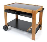 DESSERTE EN BOIS POUR PLANCHA CERISE G