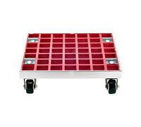 Chariot pour plantes d'extérieur, support de plantes en pot sur roulettes, chariot de pot de fleurs carré, chariot robuste pour pot de fleurs avec roulettes pivotantes, étagère pour pot de fleurs pour