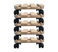 Chariot pour plantes en bois massif rond 30 cm jusqu'à 120 kg (5)