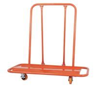 Chariot pour plaques de plâtre, châssis en acier, roulettes pivotantes avec freins, 116x57x114 cm, Orange Aosom France