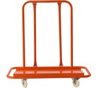 Chariot pour plaques de plâtre sec, grande capacité de charge, mobilité aisée, orange