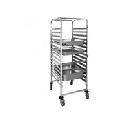 Chariot pour Plateaux GN2/1 15 niveaux - Vogue - Inox Gris