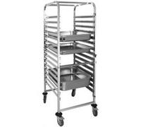 Chariot pour Plateaux GN2/1 15 niveaux - Vogue - Inox Gris