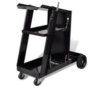 Chariot pour poste de soudure avec 3 étagères Noir