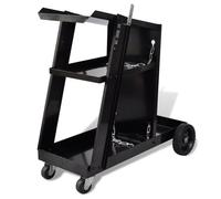 Chariot pour poste de soudure avec 3 étagères Noir