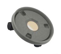 Chariot pour pot de fleurs de 260 mm avec 3 roues - Plateau mobile robuste pour intérieur et extérieur - Pour grands pots de plantes, arbres, vases, barils jusqu'à 22,7 kg - Base en résine (gris)